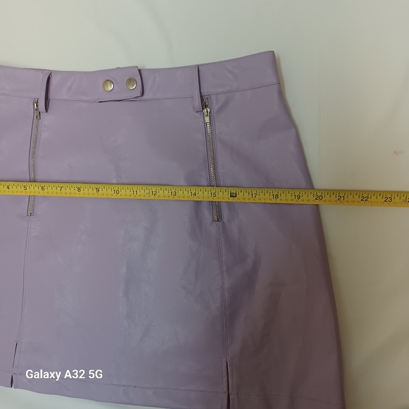 Miami For Francesca.s Size L Purple A-Line Mini Skirt with Slit - Picture 11 of 13